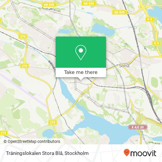 Träningslokalen Stora Blå map