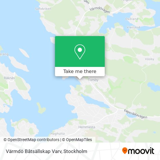 Värmdö Båtsällskap Varv map