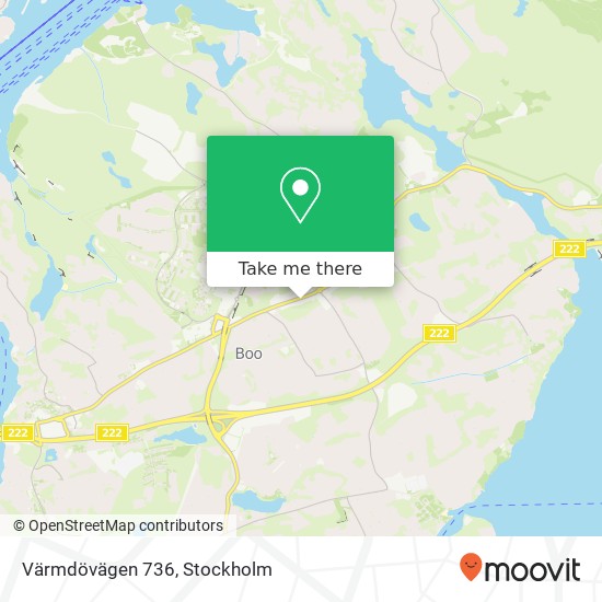 Värmdövägen 736 map