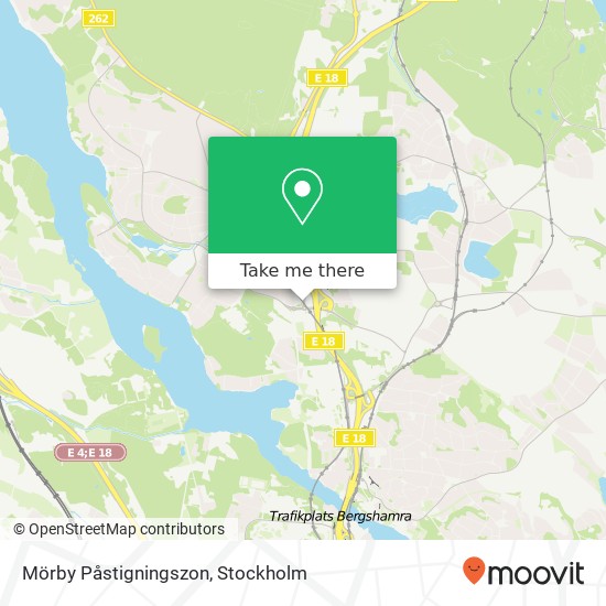 Mörby Påstigningszon map