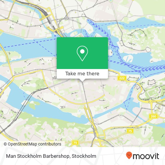 Man Stockholm Barbershop map