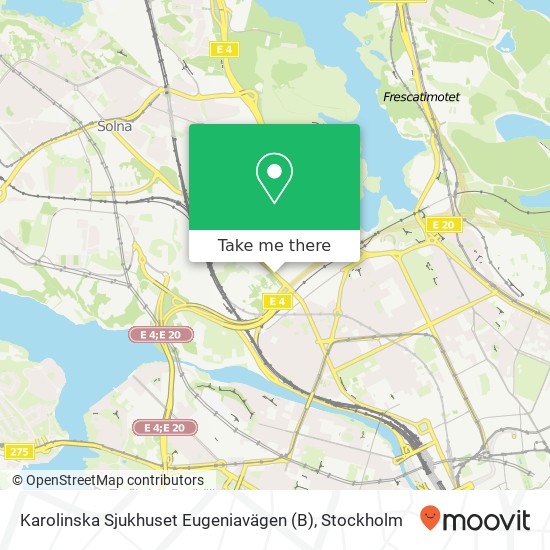 Karolinska Sjukhuset Eugeniavägen (B) map