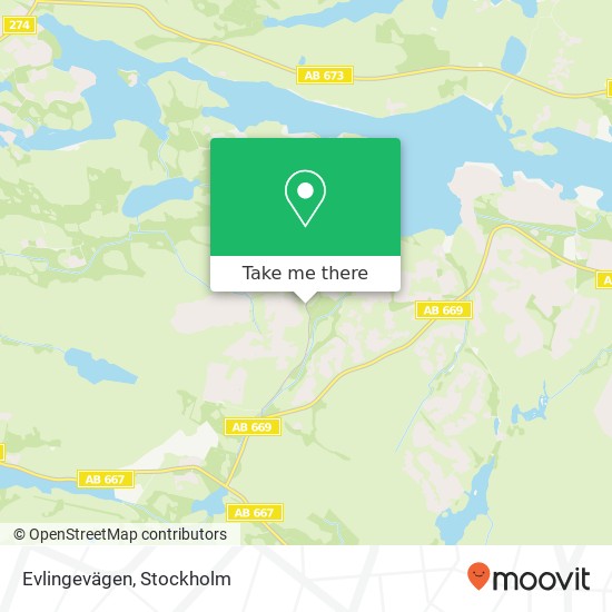 Evlingevägen map