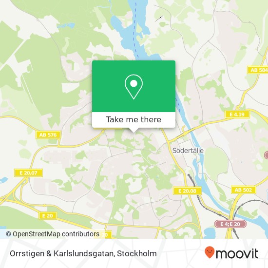 Orrstigen & Karlslundsgatan map