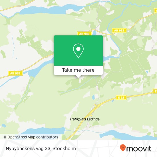 Nybybackens väg 33 map