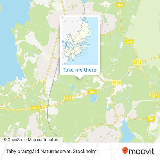 Täby prästgård Naturreservat map