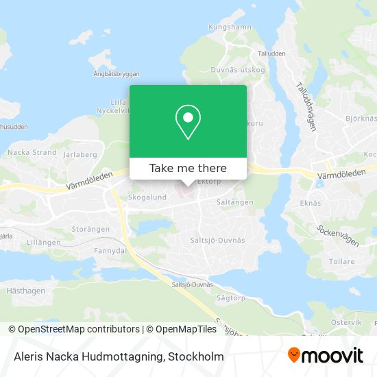 Aleris Nacka Hudmottagning map