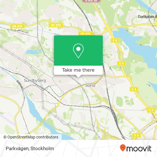 Parkvägen map