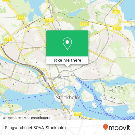 Sängvaruhuset SOVA map