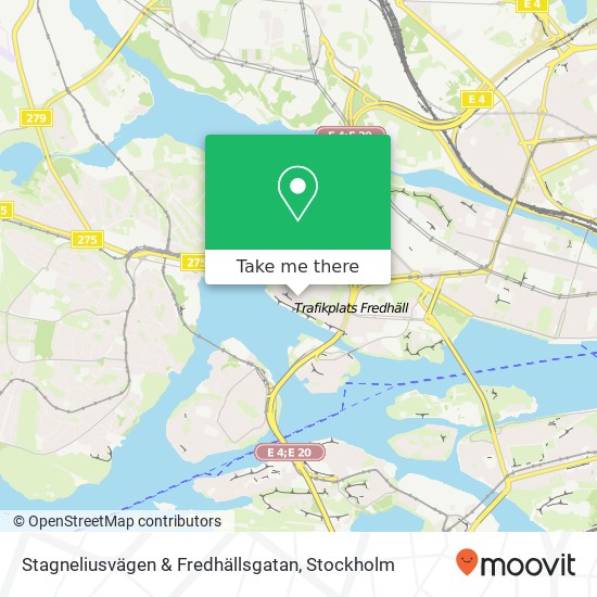 Stagneliusvägen & Fredhällsgatan map