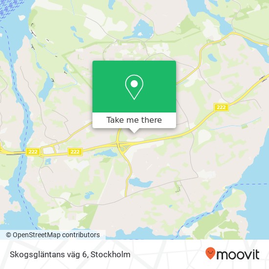 Skogsgläntans väg 6 map