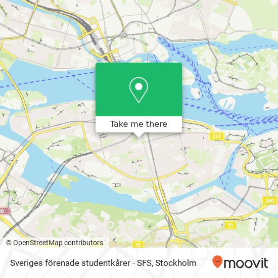 Sveriges förenade studentkårer - SFS map