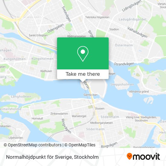 Normalhöjdpunkt för Sverige map