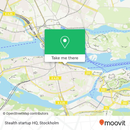 Stealth startup HQ map