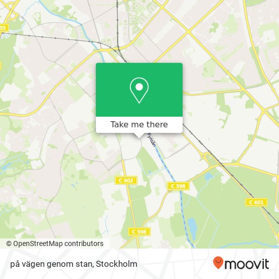 på vägen genom stan map