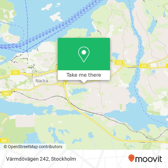 Värmdövägen 242 map