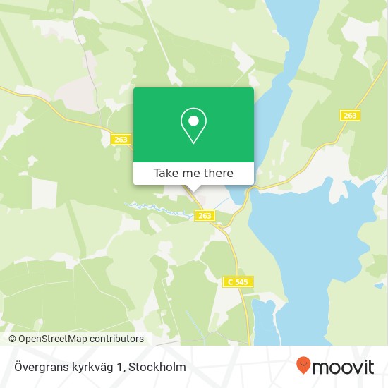 Övergrans kyrkväg 1 map