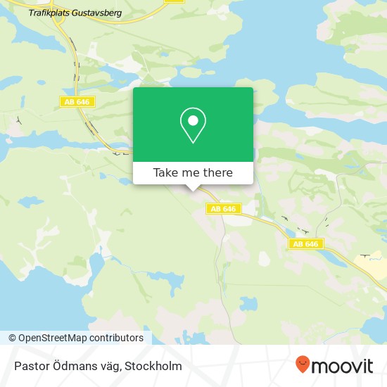 Pastor Ödmans väg map