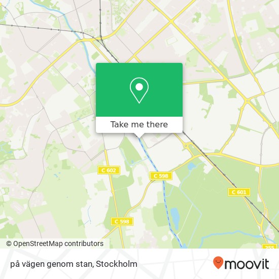 på vägen genom stan map