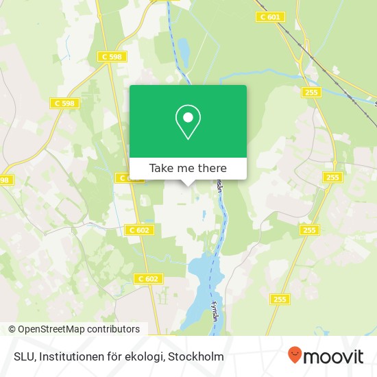 SLU, Institutionen för ekologi map