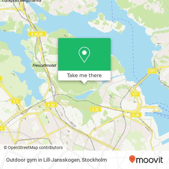 Outdoor gym in Lill-Jansskogen map