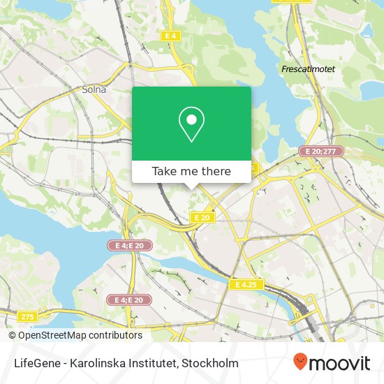 LifeGene - Karolinska Institutet map