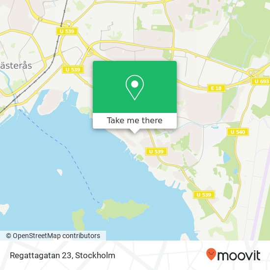 Regattagatan 23 map