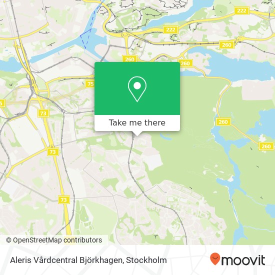 Aleris Vårdcentral Björkhagen map