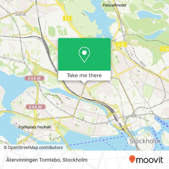 Återvinningen Tomtebo map