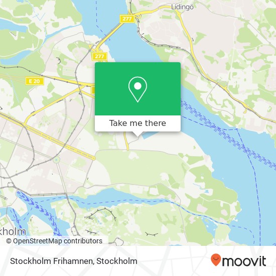 Stockholm Frihamnen map