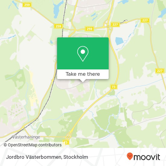 Jordbro Västerbommen map