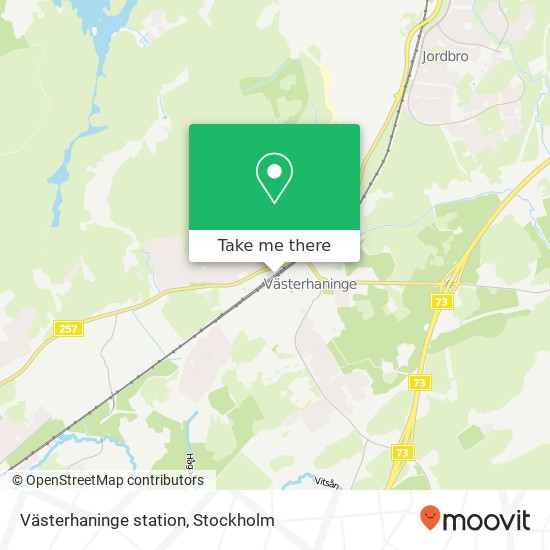 Västerhaninge station map