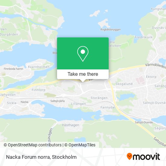 Nacka Forum norra map