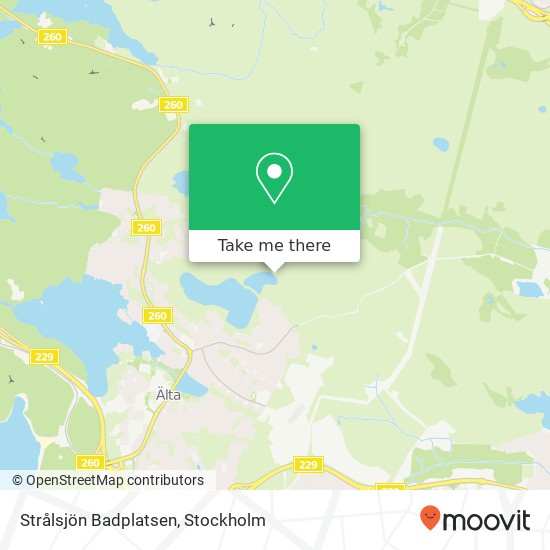 Strålsjön Badplatsen map