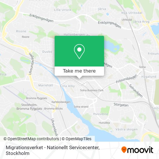 Migrationsverket - Nationellt Servicecenter map