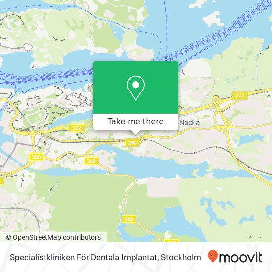 Specialistkliniken För Dentala Implantat map