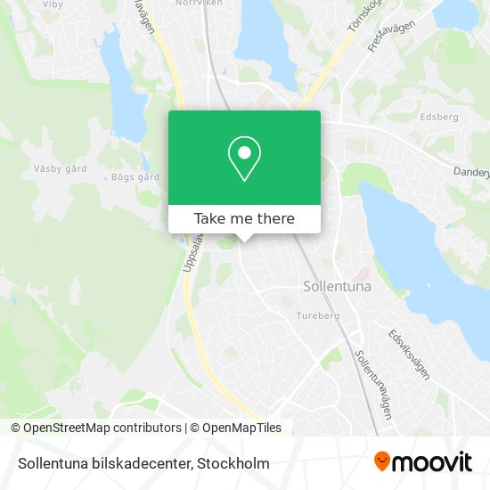 Sollentuna bilskadecenter map