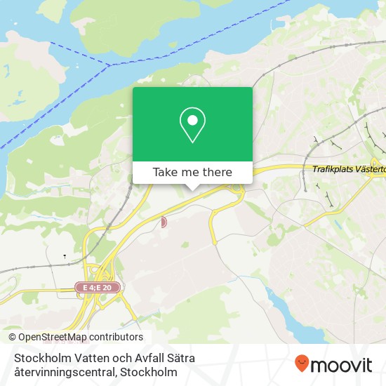 Stockholm Vatten och Avfall Sätra återvinningscentral map