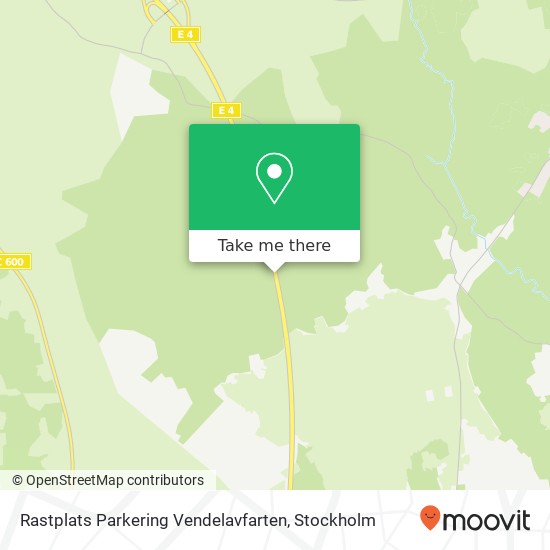 Rastplats Parkering Vendelavfarten map