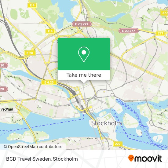 BCD Travel Sweden map