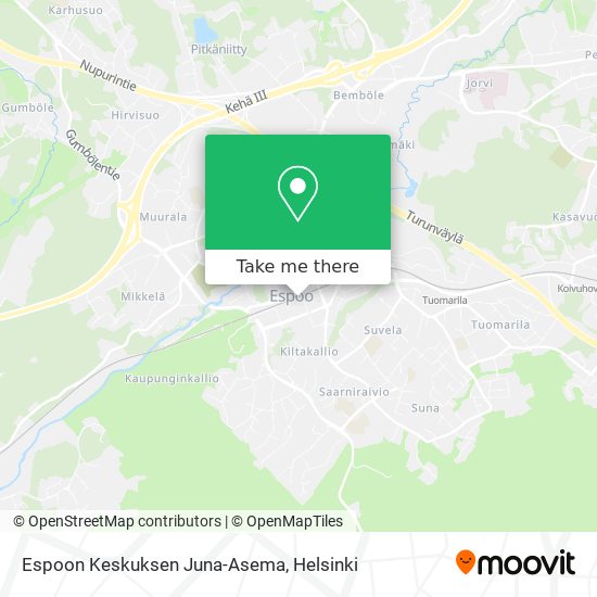 Espoon Keskuksen Juna-Asema map