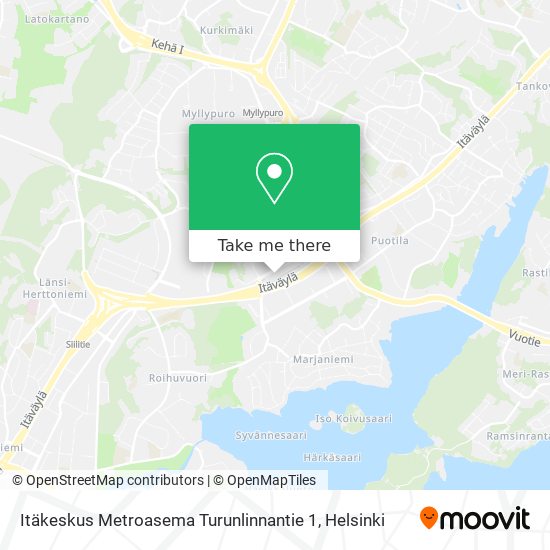 Itäkeskus Metroasema Turunlinnantie 1 map