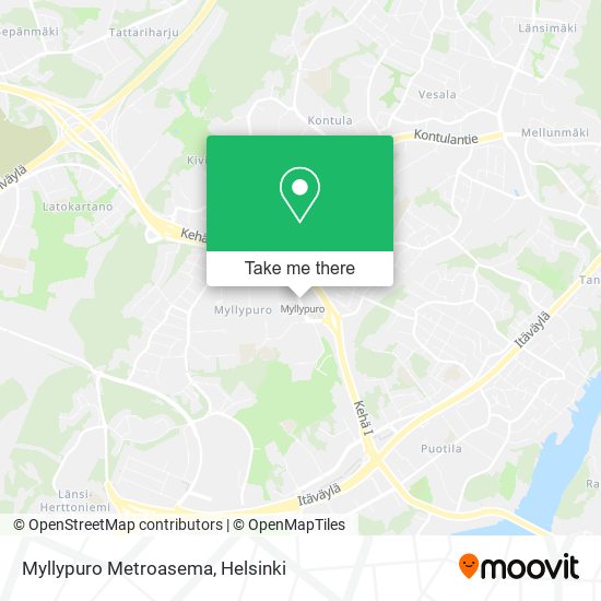 How to get to Myllypuro Metroasema in Helsinki by Bus, Metro or Tram?