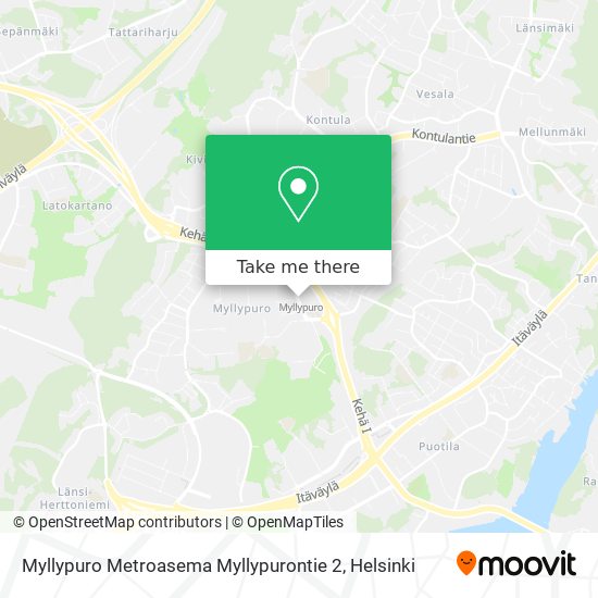 Myllypuro Metroasema Myllypurontie 2 map