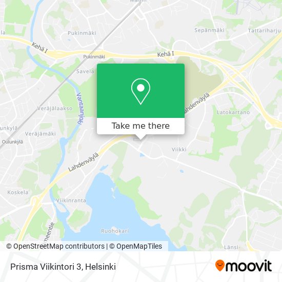How to get to Prisma Viikintori 3 in Helsinki by Bus, Train or Metro?