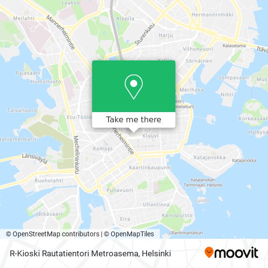 R-Kioski Rautatientori Metroasema map