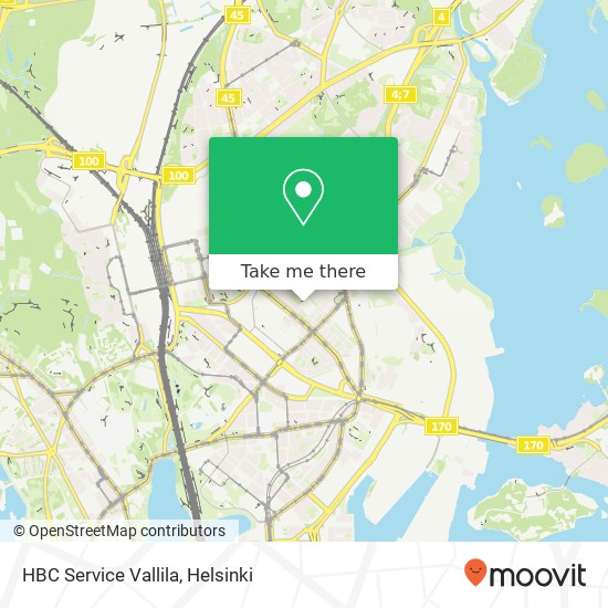 HBC Service Vallila map
