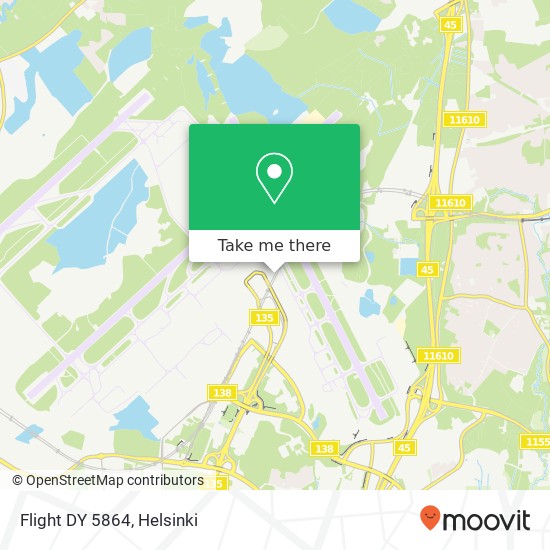 Flight DY 5864 map