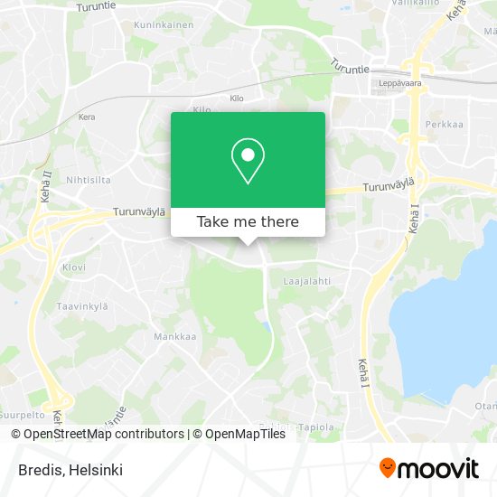 How to get to Bredis in Espoo by Bus, Train, Metro or Tram?