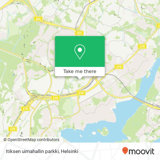 Itiksen uimahallin parkki map